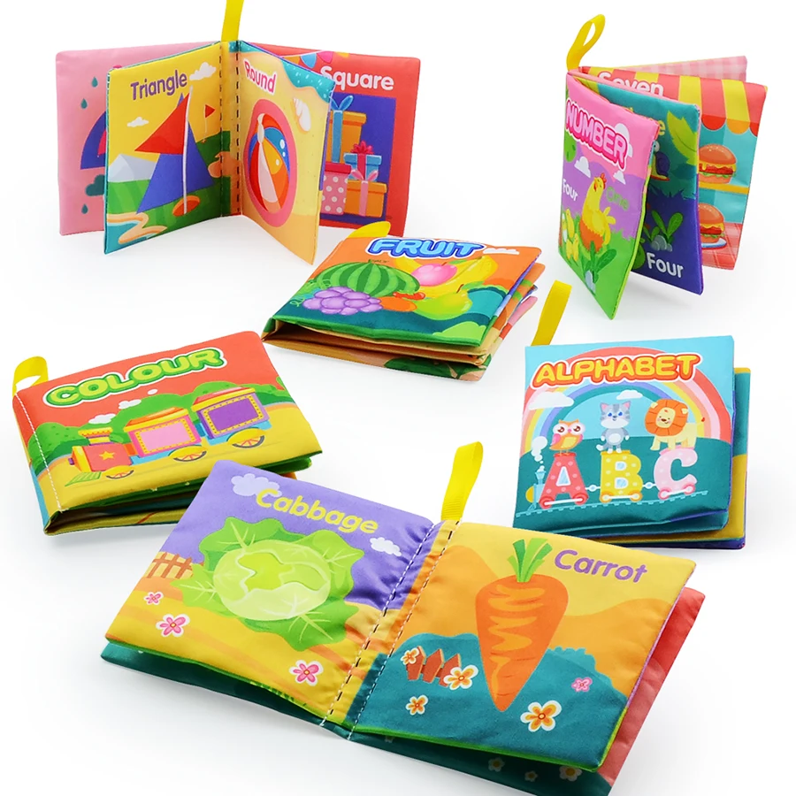 Touch cloth book, baby early education and infant teaching aids, tear-resistant baby cognitive cloth book toy