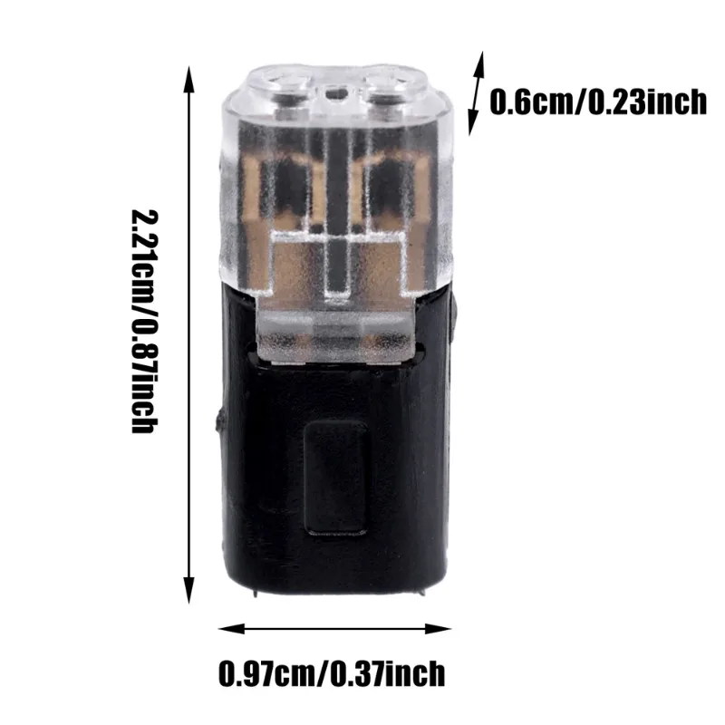 2 دبوس سيارة موصل سلك سريع السيارات سلك كابل توصيل طرفي تيار عالي قدرة حمل موصل كهربائي مقاوم للماء