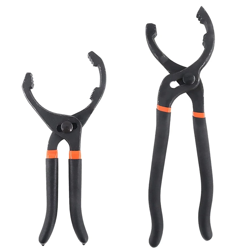 

2Pcs Universal 10 Inch And 12 Inch Large Adjustable Oil Filter Pliers Hand Removal Oil Filters For Removing Motorcycles