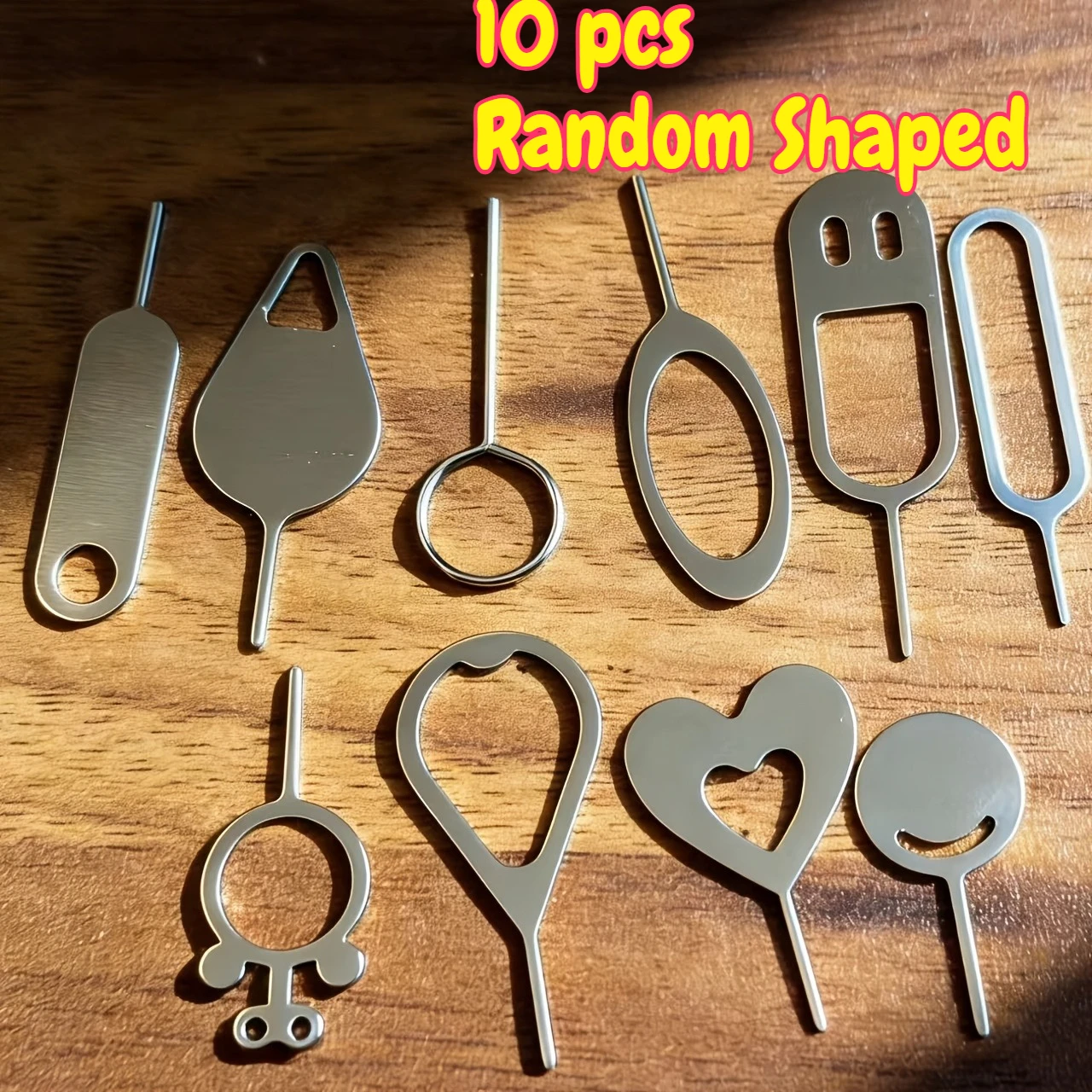 10Pcs Random Shaped Stainless‑Steel SIM Card Ejector Pin Set, Multi‑Size Portable Needle Tool for Smartphones & Tablets - view 2
