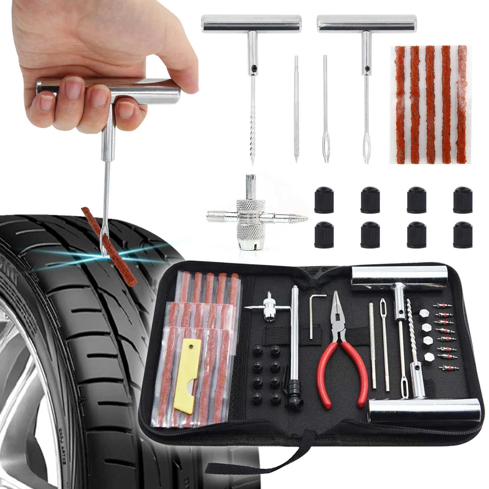 

Motorcycle Anti-puncture Kit Flat Wire Cable Cutter Tire Nail Repair Original Automotive Tools Tubeless Tire Repair