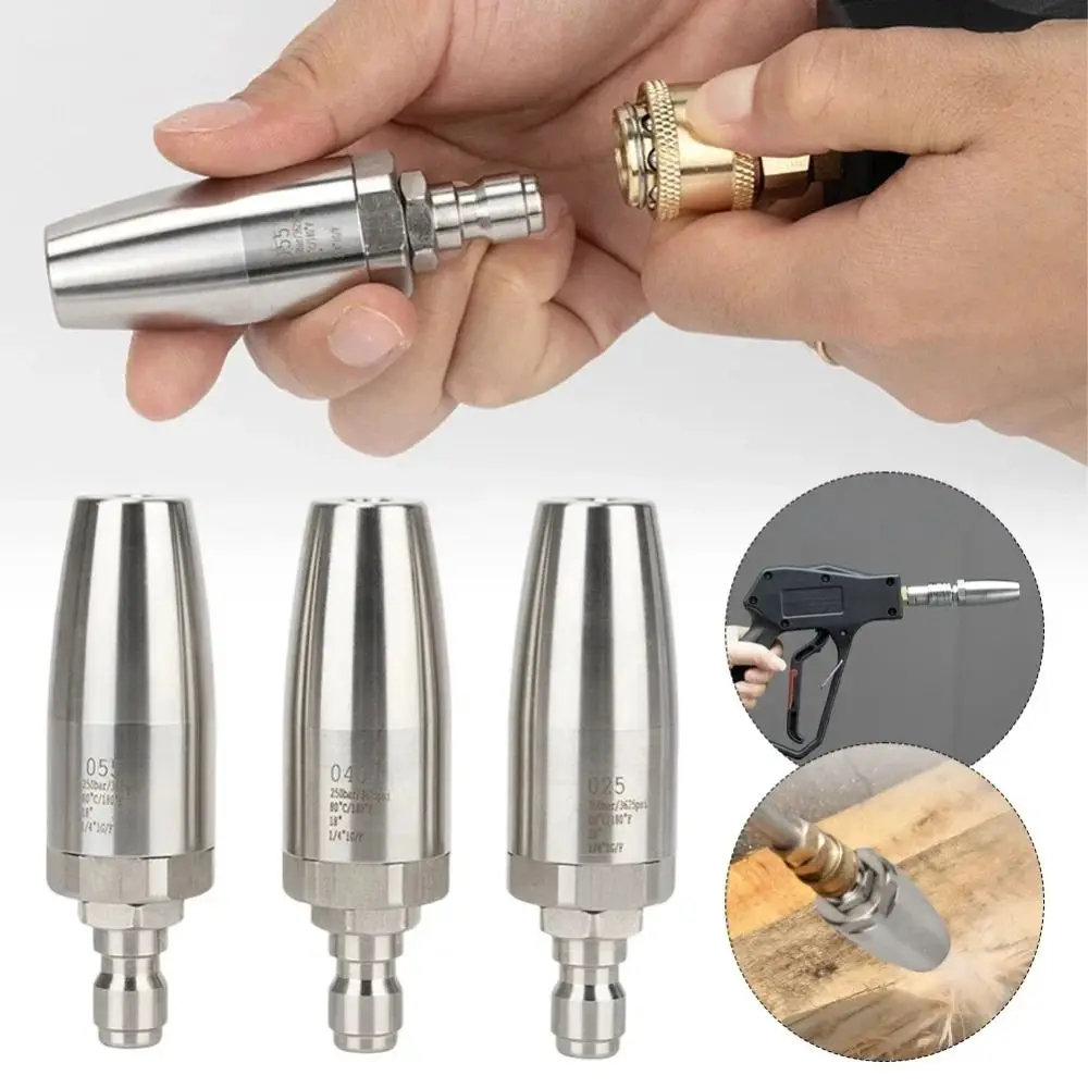 

Durable Rotating Nozzle Stainless Steel 1/4 Quick Connect Pressure Washer Tips 3625 PSI Spray Head for Pressure Washer