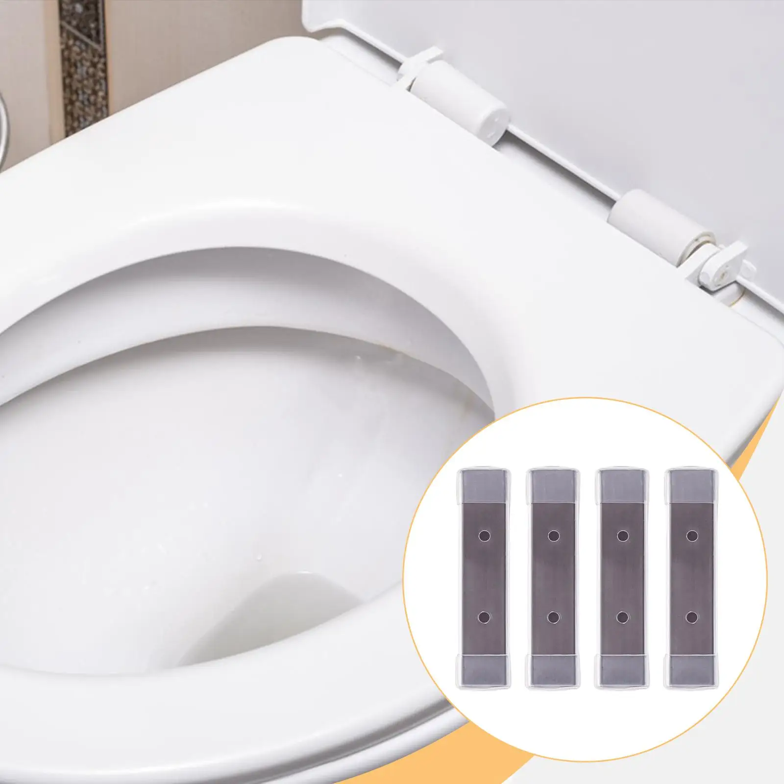 4 Pieces Magnetic Toilet Cleaner Deeply Anti Clog Stain Remover Toilet Cleaning Supplies
