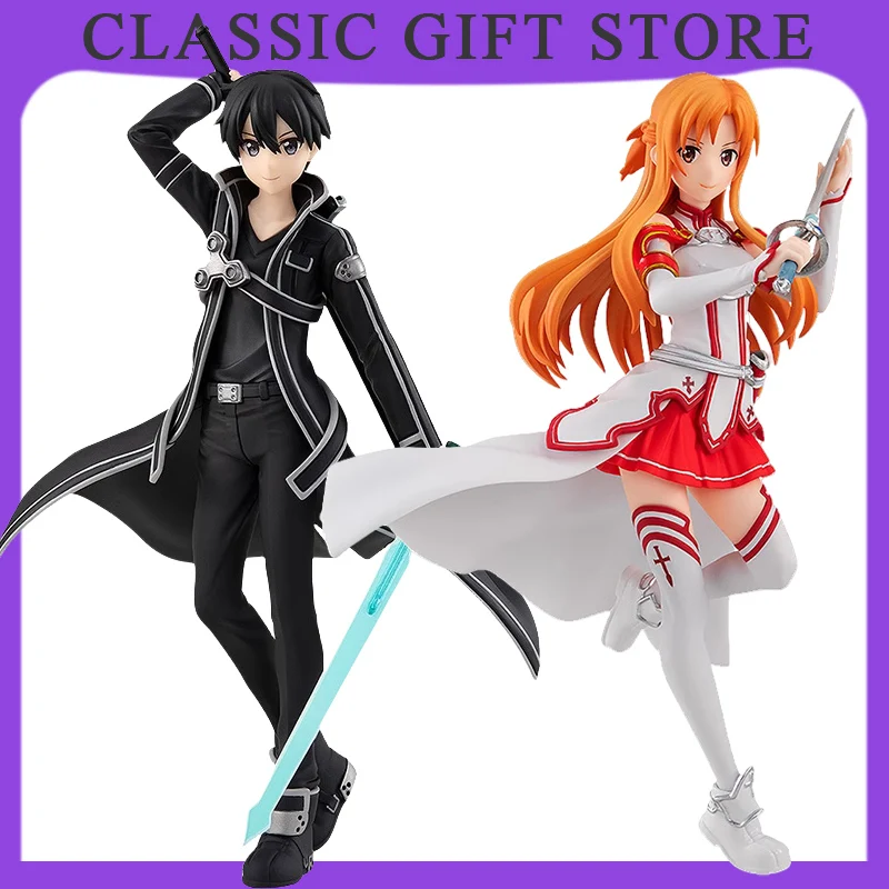 

Подлинная экшн-модель Sword Art Online Kawaii Yuuki Asuna Kirigaya Kazuto, аниме-фигурка, модель, украшение для рабочего стола, фанаты CollectGifts
