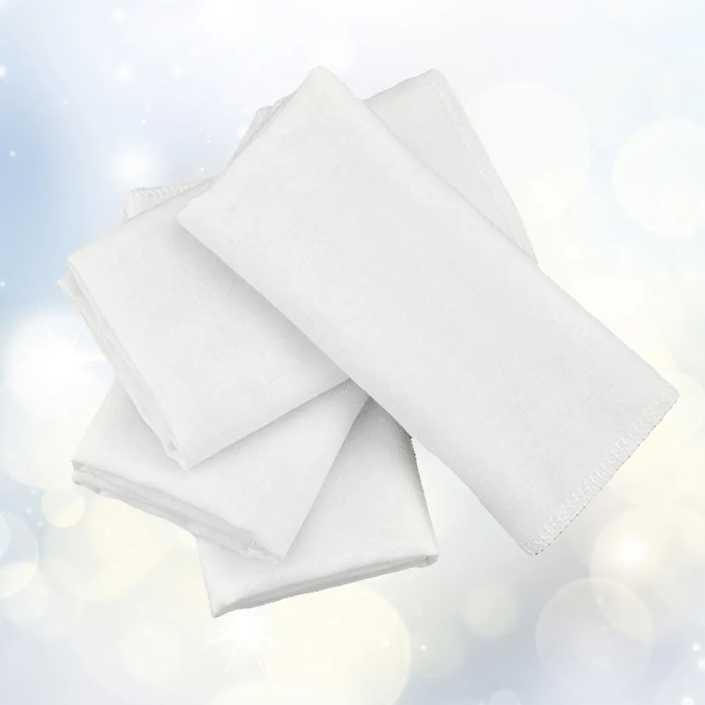 5Pcs Cotton Handkerchief Premium Quality Simple Design for Comfortable Reusable Washable DIY Art Noserag Accessory