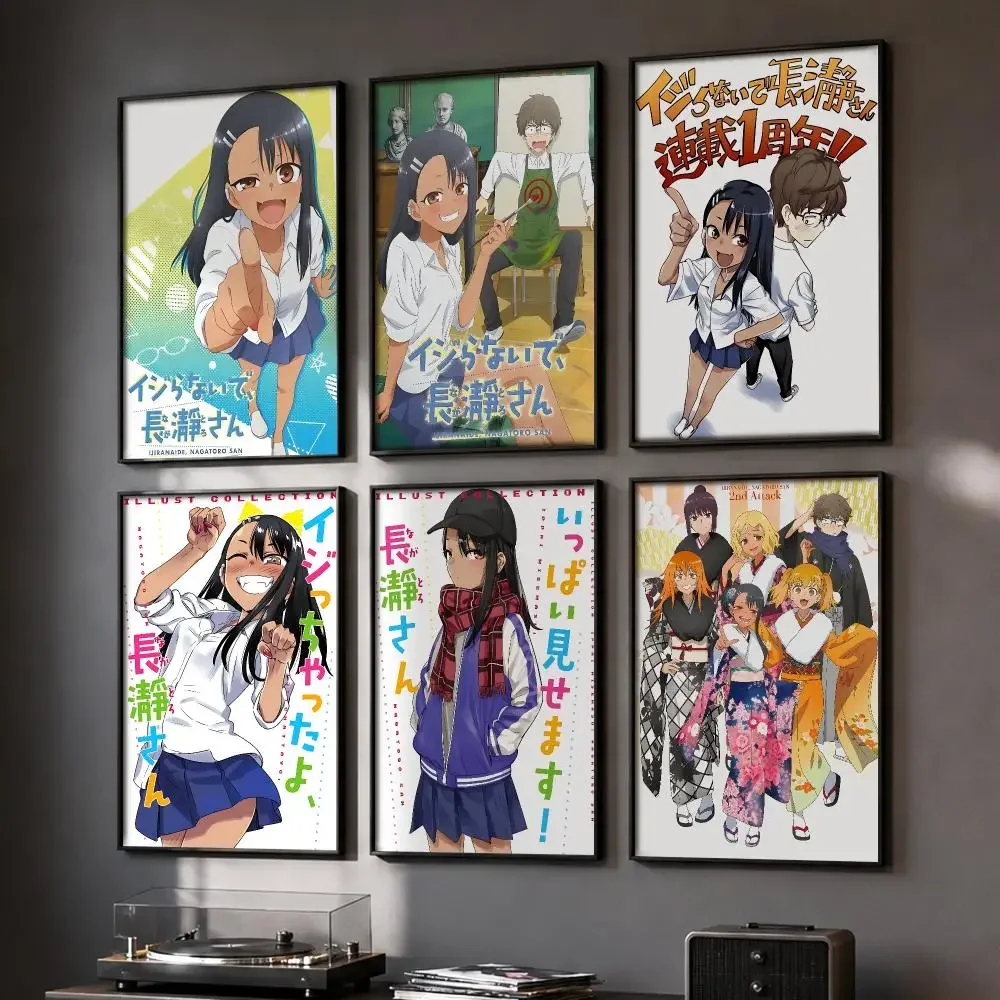 Anime D-Don't Toy with Me, Miss N-Nagatoro Painting Calligraphy Canvas Wall Art Prints for Living Room Bedroom Home Decor Gift