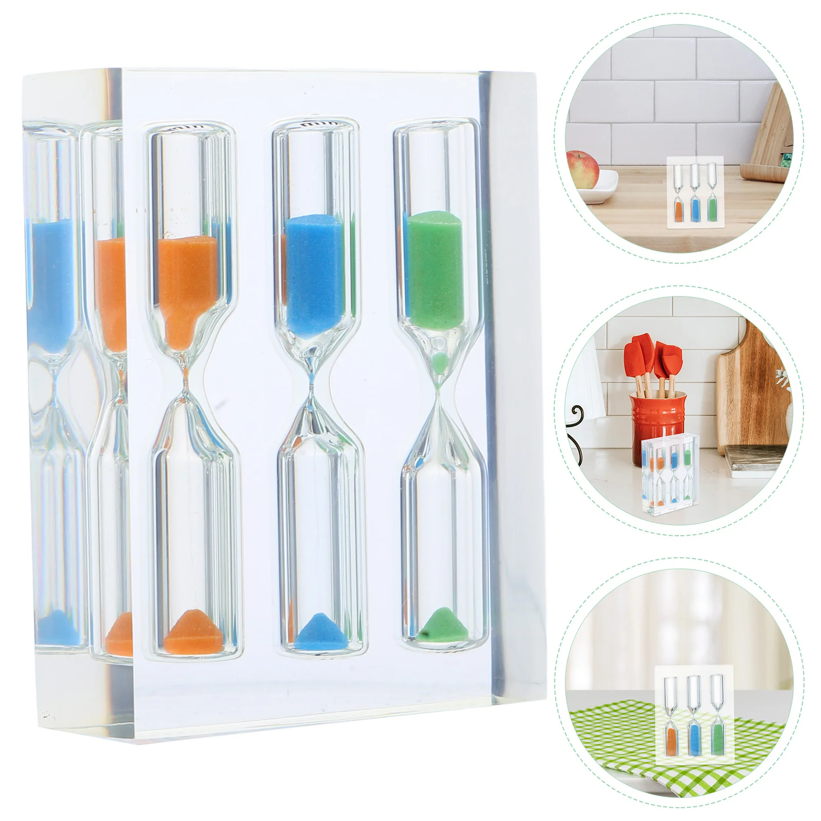 

3 4 5 Minutes Acrylic Sand Timer Colorful Hourglass For Kitchen Office Coffee Table Baking Games Classroom