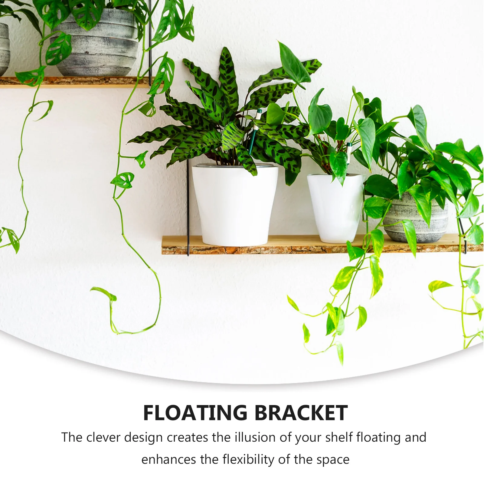 

10Pcs Floating Shelf Bracket Corrosion Resistant Wall Mounted Heavy Duty Support Floating Shelf Bracket Hidden Brackets