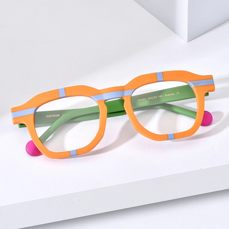 HEPIDEM Acetate Eyeglasses Frame Men Johnny Depp Square Glasses Women Japanese Handmade Spectacles Thick Eyewear 9363