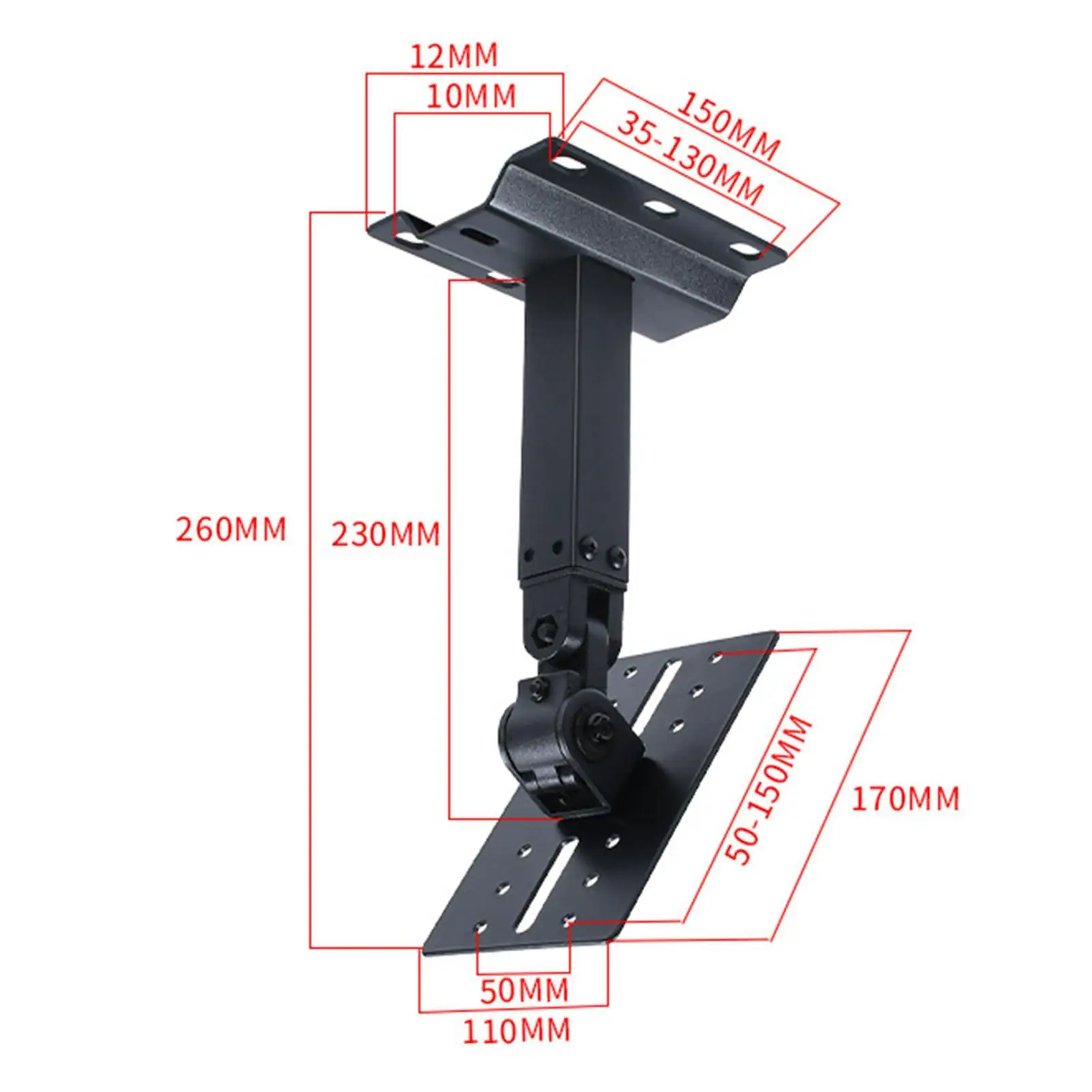 Speaker Bracket Sturdy Space Saving Load Bearing Capacity 75kg Stable Wall Mounted Speaker Holder 360 Rotating for Theater Home