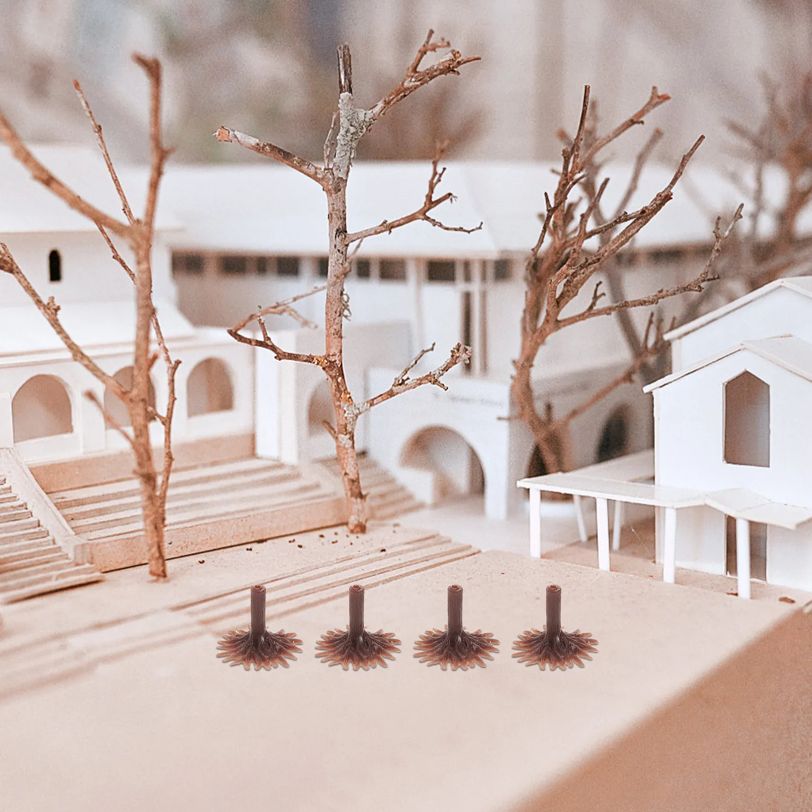 50Pcs Plastic Tree Base Miniature Support Feet Stand for DIY Architectural Railway Landscape Sand Table Scenery Decor Supplies