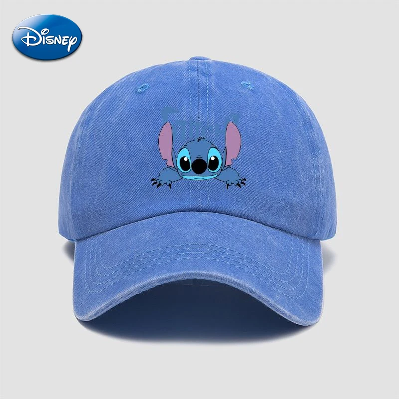 Disney Anime Stitch Baseball Cap Kawaii Cartoon Figure Casual Hat Adjustable Breathable Snapback Sun Hats Peaked Cap Kids Gifts