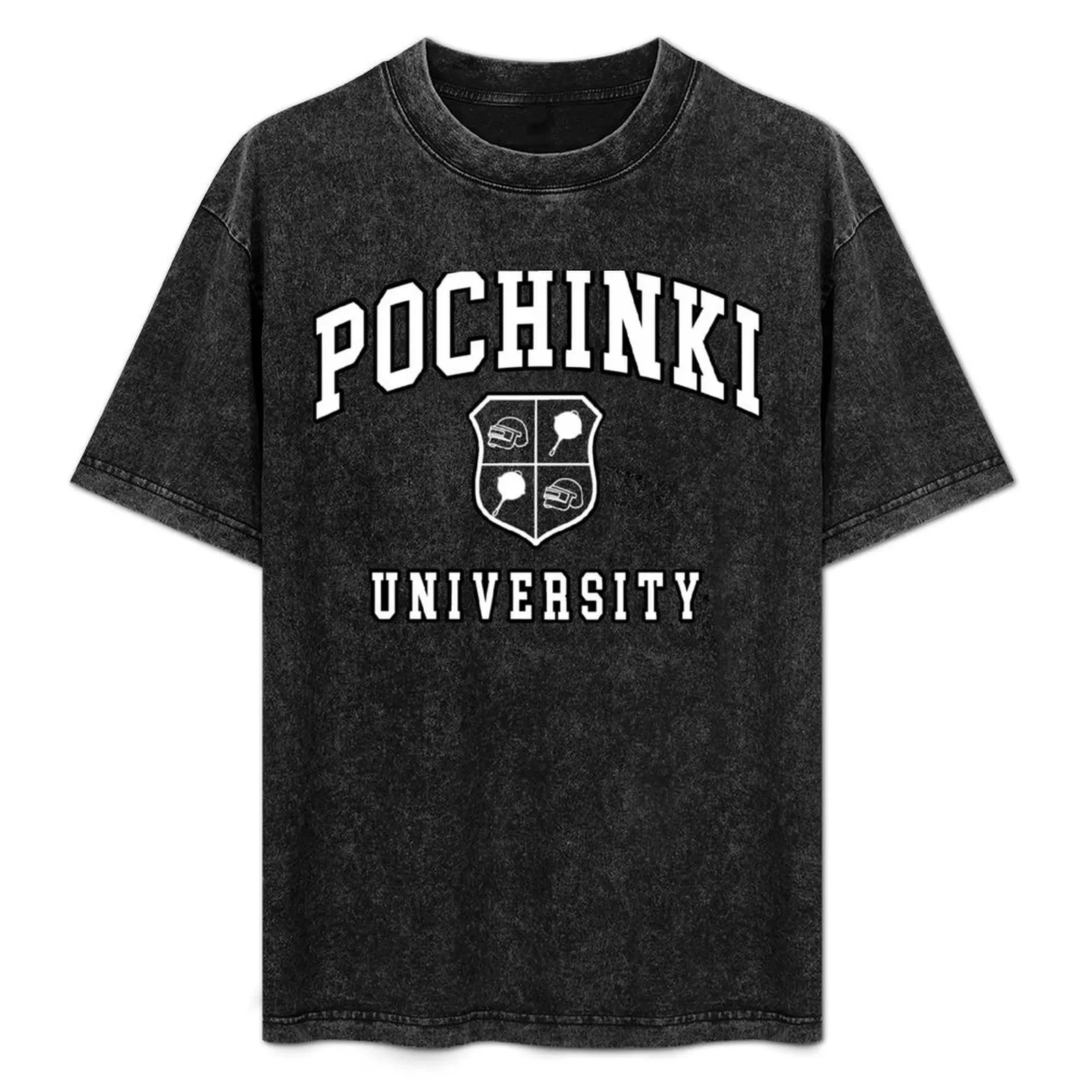 

Pochinki University T-Shirt cotton graphic tees man clothes summer top t shirts for men graphic