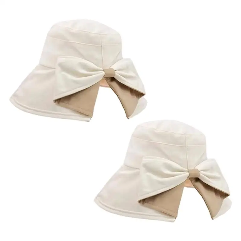 31BB 2/3Pcs Women's Shade Hat Travel Bucket Hat for Vacation Day Wear Looks