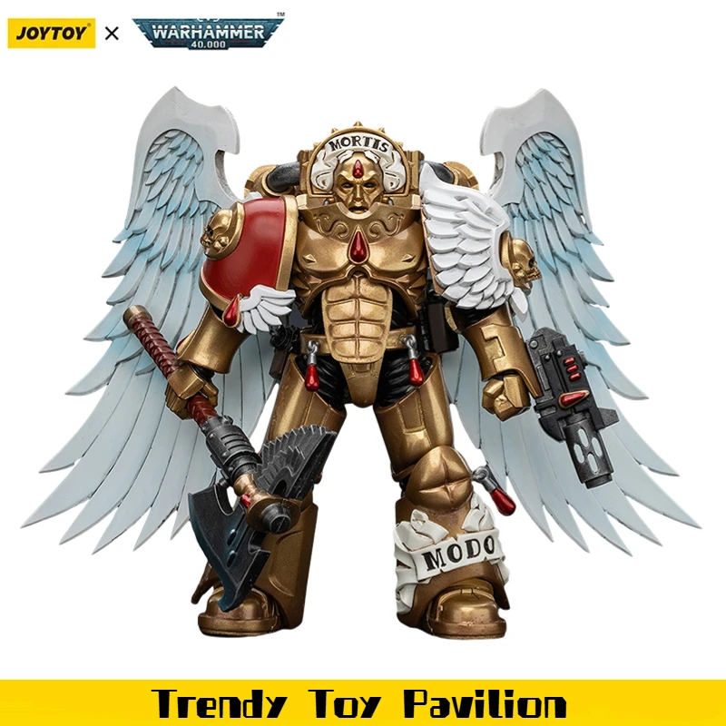 

【JOYTOY】Warhammer 40K Blood Angels Sanguinary Guard with Encarmine Axe and Inferno Pistol 1/18 Action Figure Toys