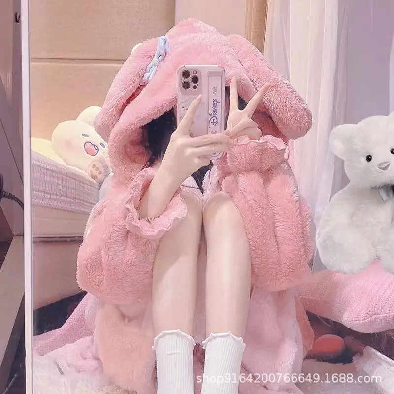 Miniso Adulto Cinnamoroll Costume Cosplay Vestaglie Kigurumi Tutina Anime Camicia da notte Halloween Cartoon Pigiama