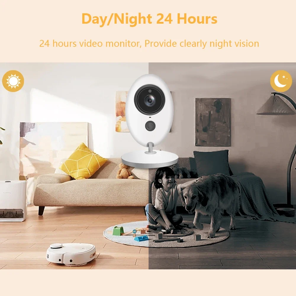 كاميرا الطفل 2025 بابا شاشة محمولة LCD فيديو مربية الاتصال الداخلي الإلكترونية اسلكية تخاطب جليسة الأطفال IR VB605 جديد Hot SaleVision