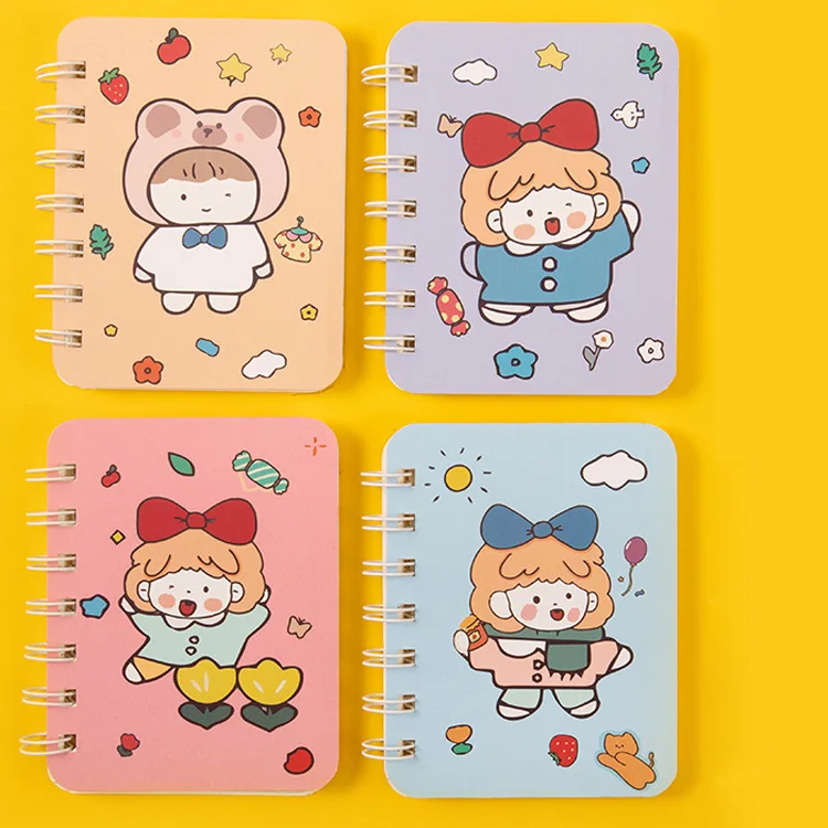 Creative Fun Animal Pocket Mini Coil Notebook, Notebook Student, Diário Portátil, Writing Pads, Material Escolar, Livro, Escritório, 10 pcs