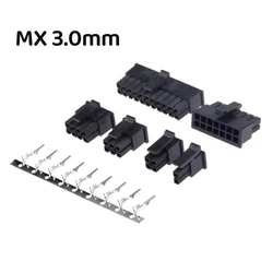 10sets Micro-Fit 3.0 2P 4P 6P Connector 3.0mm Pitch Male Housing 8P 10P 12 16P 18P 20P 24Pin Mini 5557/43025 Male Shell+Terminal