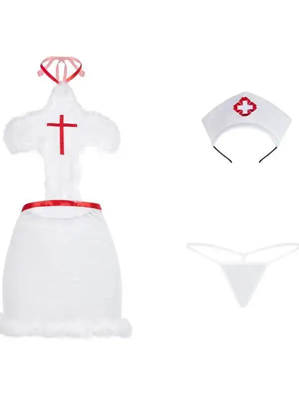 مثير المرأة الرسن الرقبة جميلة الظهر الدانتيل متابعة الصليب الرغبة النقية الحلو ممرضة Bodycon فستان فستان أنيق الساخن مثير المرأة 2G0X