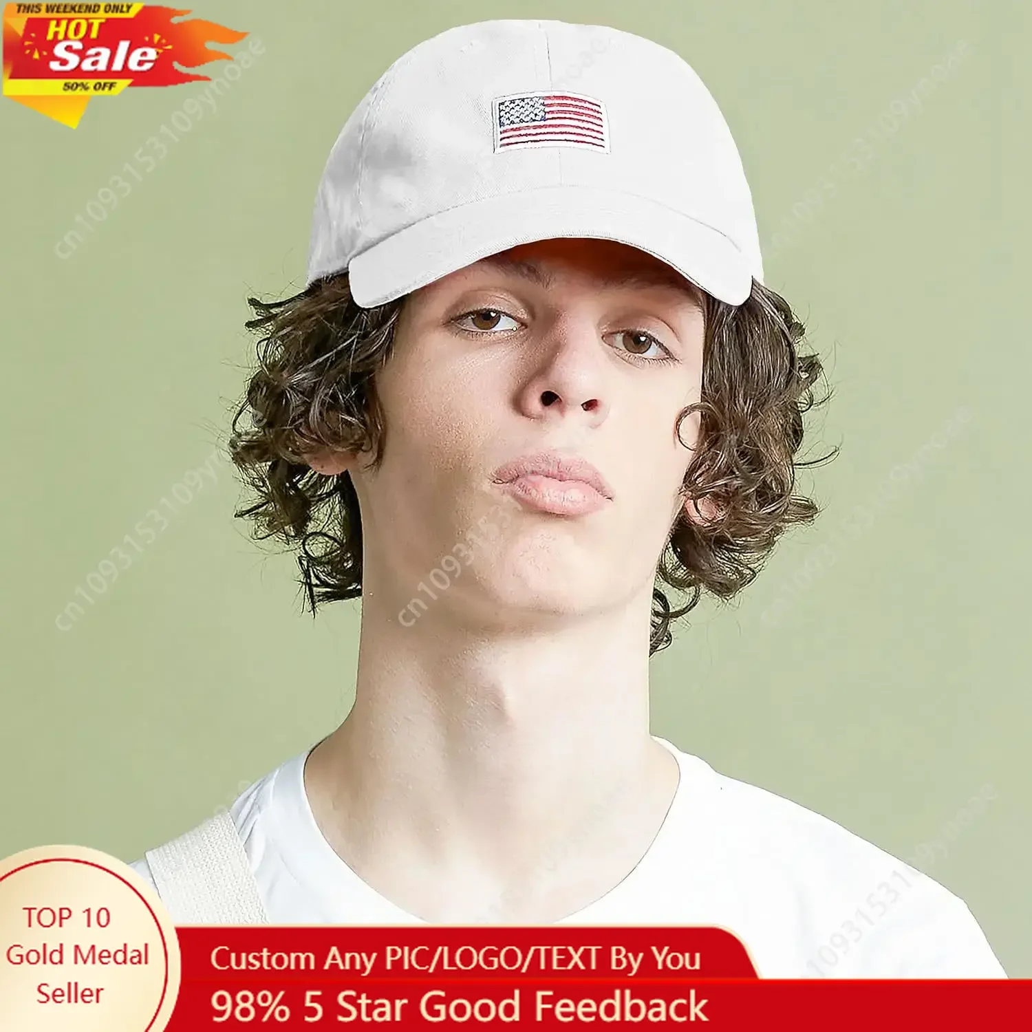 

USA Flag & Embroidery Premium 100% Cotton Low Profile Adjustable Baseball Dad Cap Men Woman Outdoor Casual Party Headwear Unisex