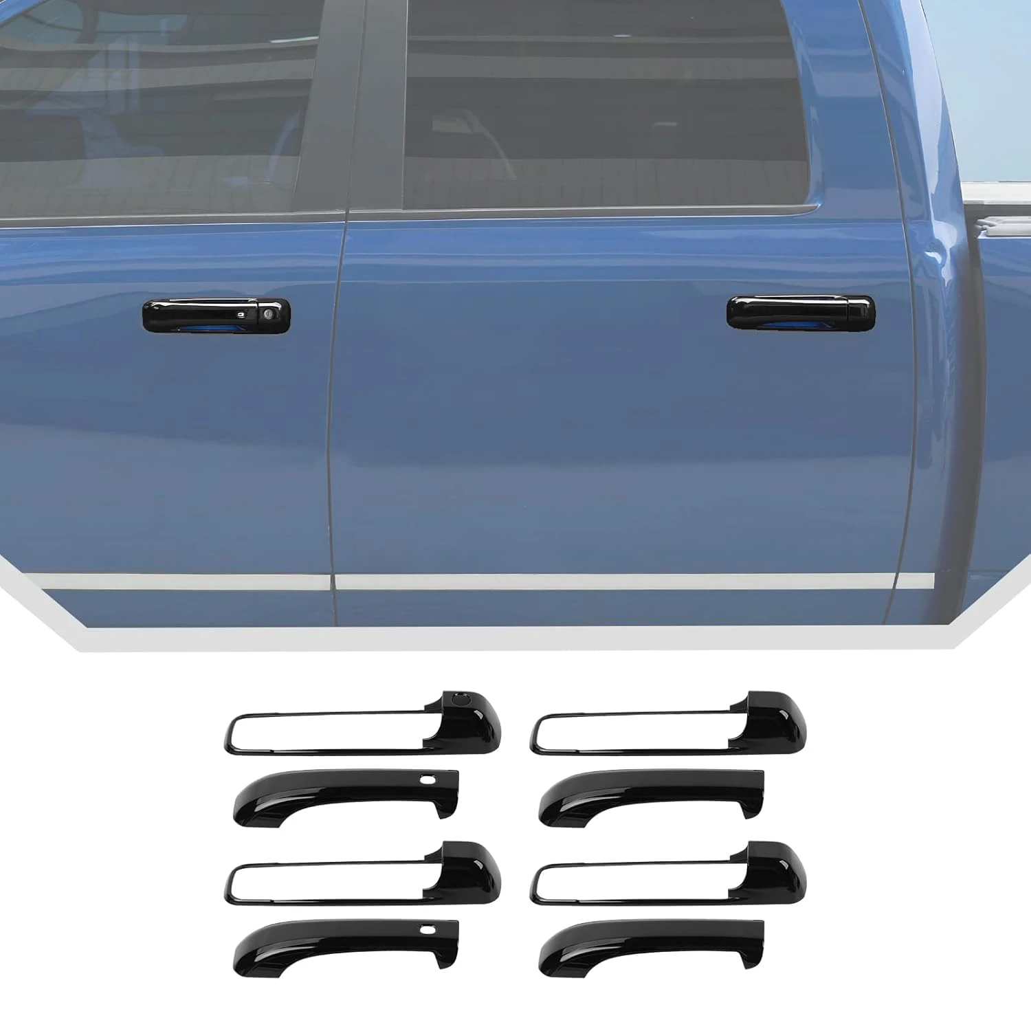 

Exterior Door Handle Cover Trim For Dodge RAM 1500 2009-2018 ABS Handle Protector Cap Scratch Resistant Decorative Accessories