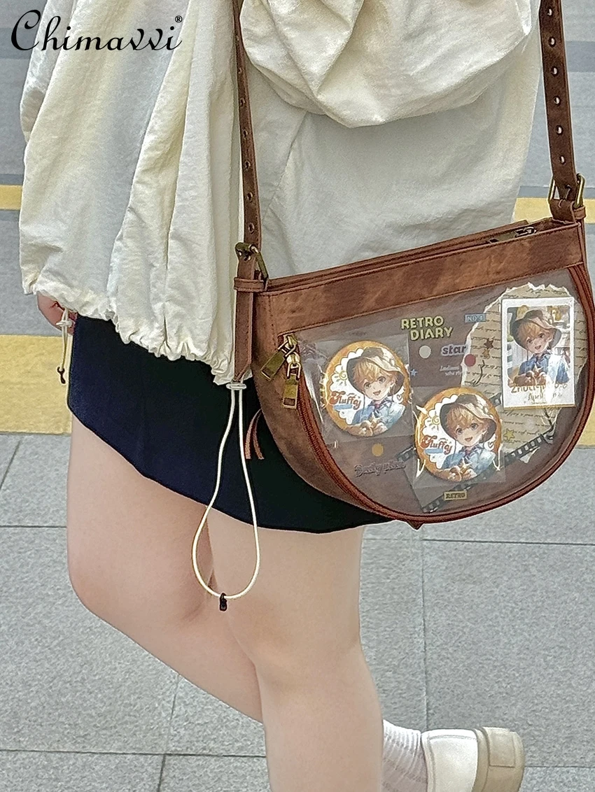 New Japanese 2D Soft Girls Itabag Student Casual Versatile Student Y2k Handbag Female Messenger Bag Women's Underarm Bags