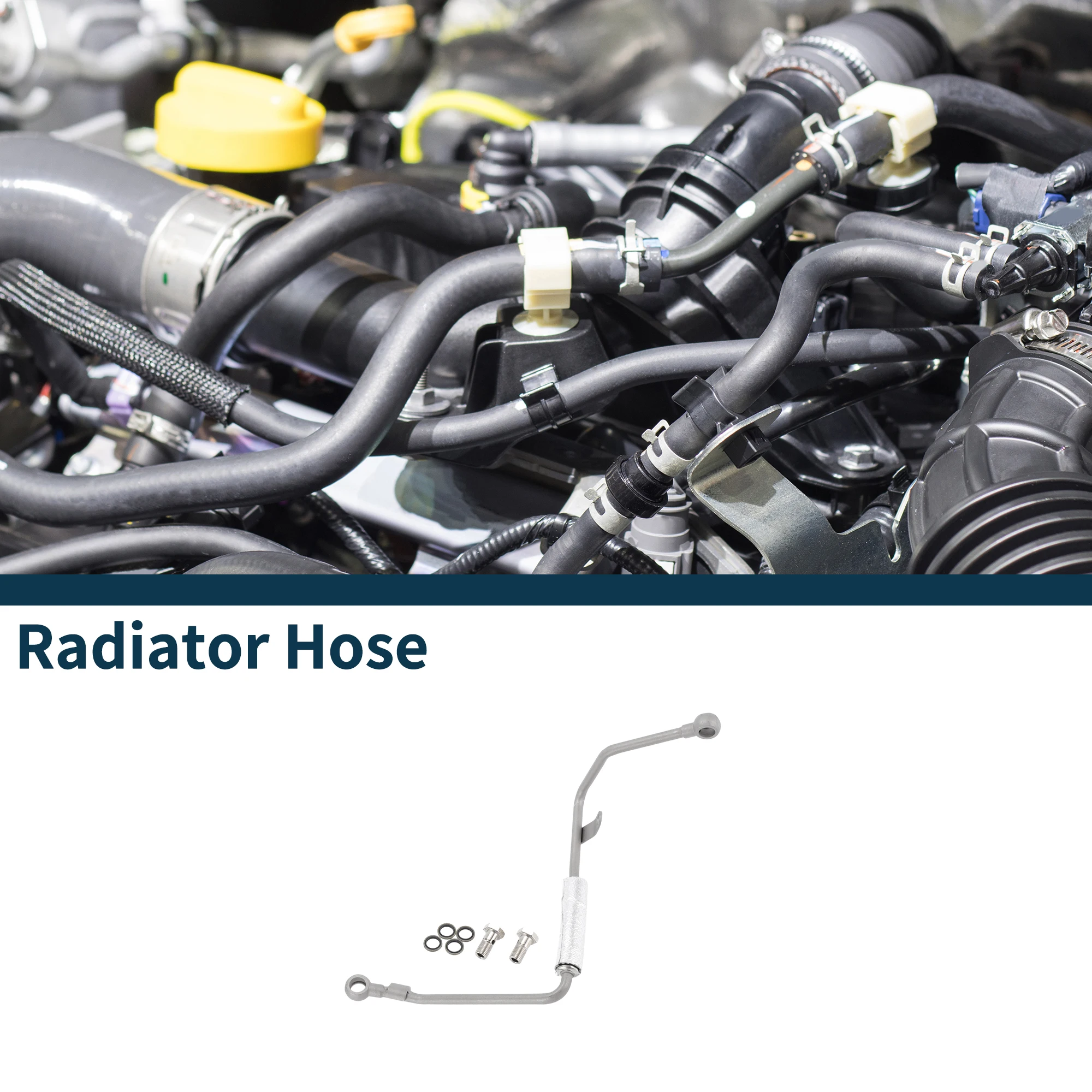 Mangueira aquecedora de radiador motoforti no.24101512 para buick encore 14-16 mangueira líquida de resfriamento de ferro tom prateado 1 peça