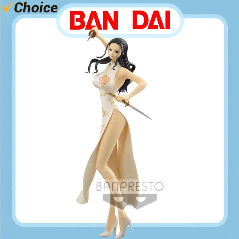 

Original BANDAI One Piece White Cheongsam Nico Robin Anime Action Figure Toys 16cm PVC Model Collectible DOLL