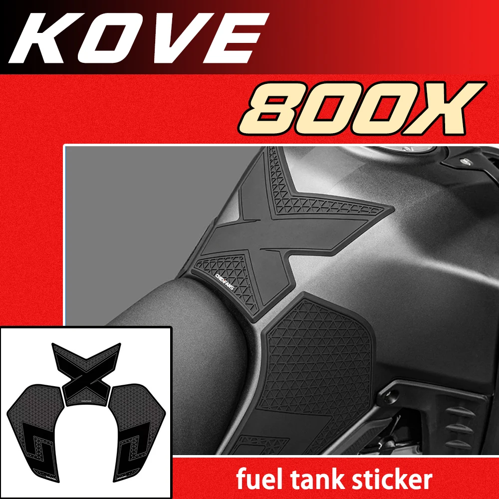 

Rubber fuel tank sticker, modified motorcycle protective film, decal, anti-slip sticker, accessory for KOVE 800X