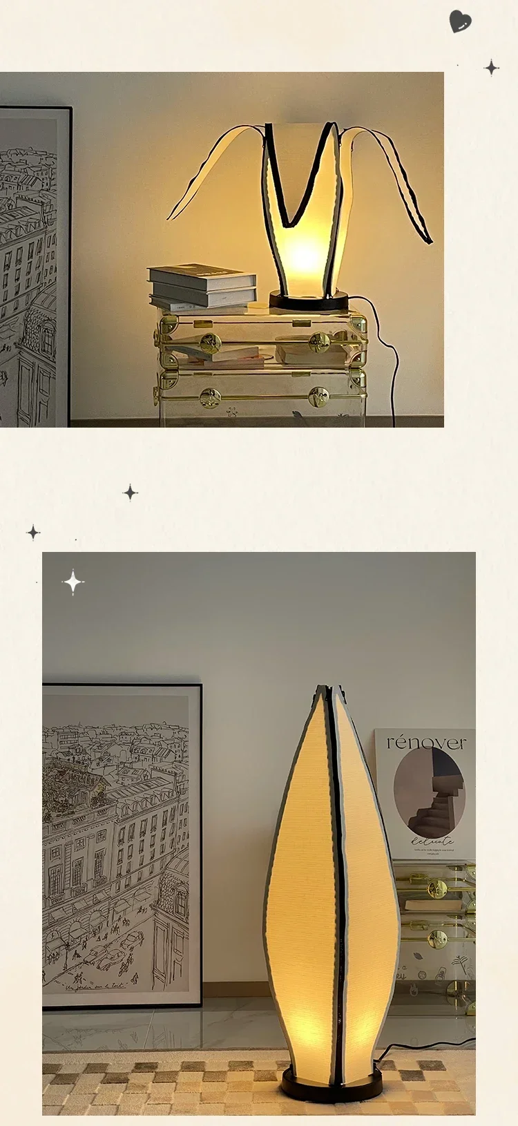 floor lamp banana lamp living room Bauhaus creative bedroom bedside Internet celebrity atmosphere artistic decorative desk lamp