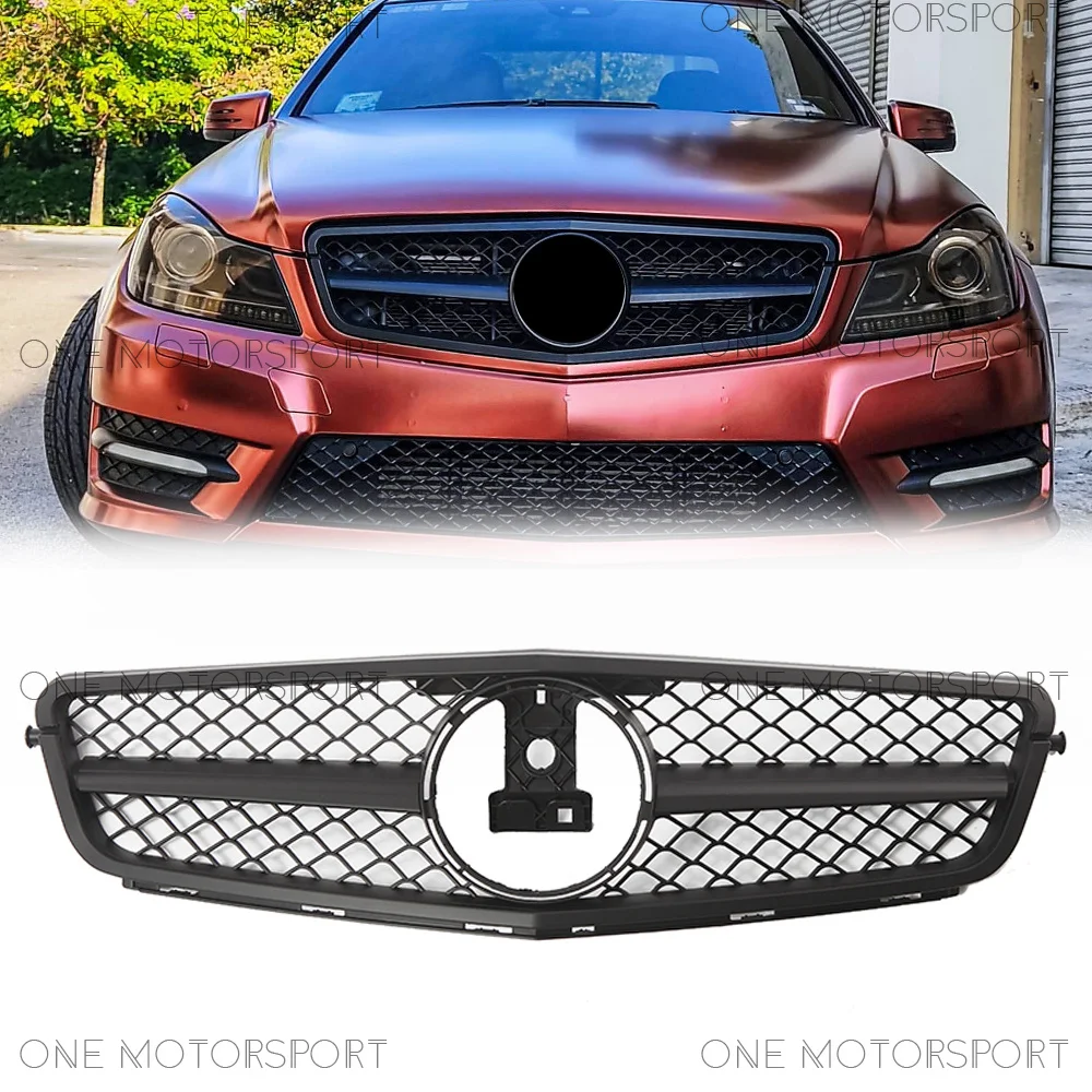 

Matte Black A - Style Upper Grille For Mercedes Benz C-Class W204 2008-2014 C180 C200 C230 C250 C280 Front Bumper Racing Grille