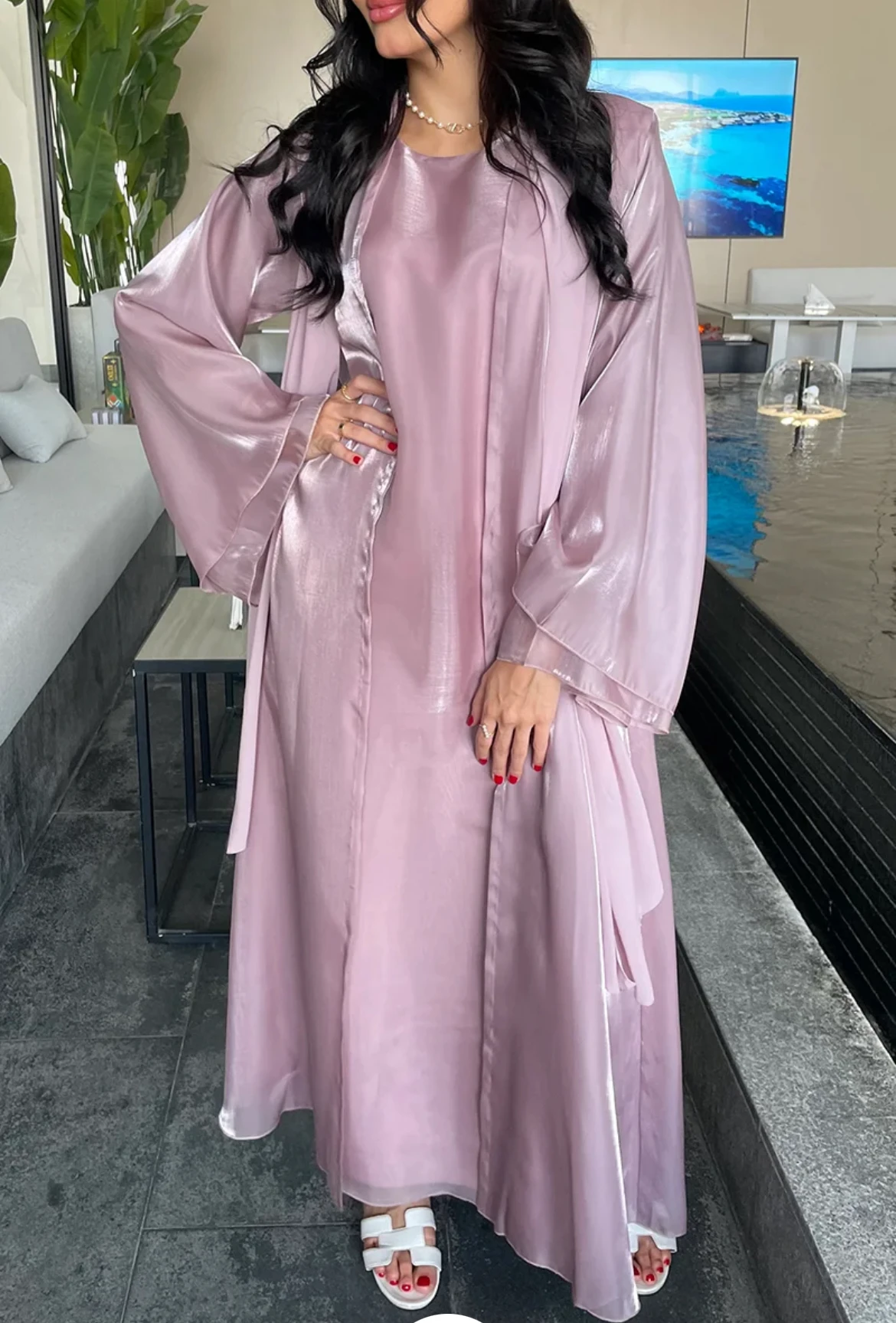 Spring Summer Party Glitter Cloth Dress abaya