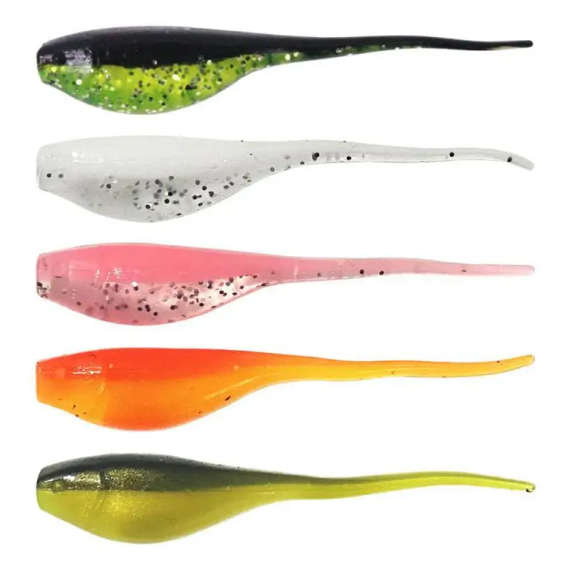 Micro Material Luya Sub-bait Small Tadpoles Artificial Anti-true Soft Lures 5cm/0.7g Two-color Pintail False Bait Accessories