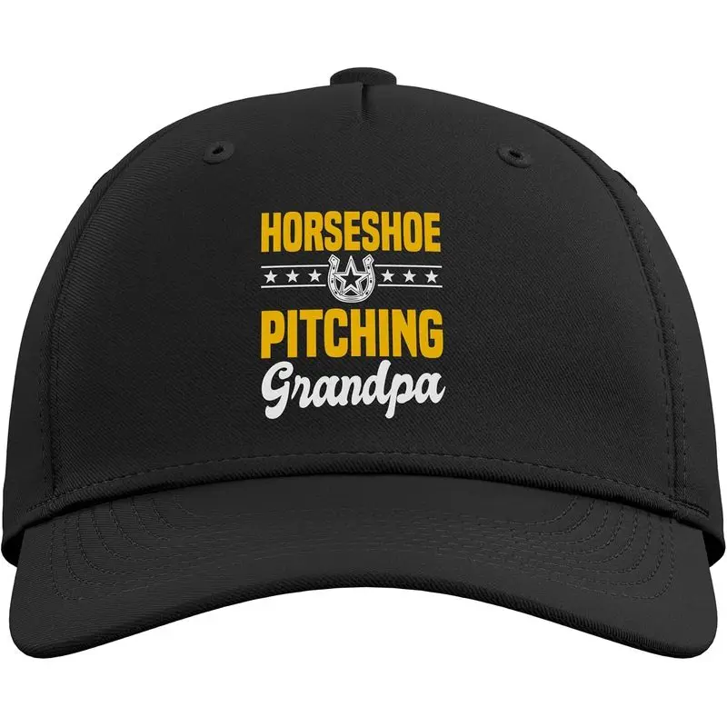Horseshoe Pitching Grandpa Ferrier Horse Lover Adjustable Baseball Hat