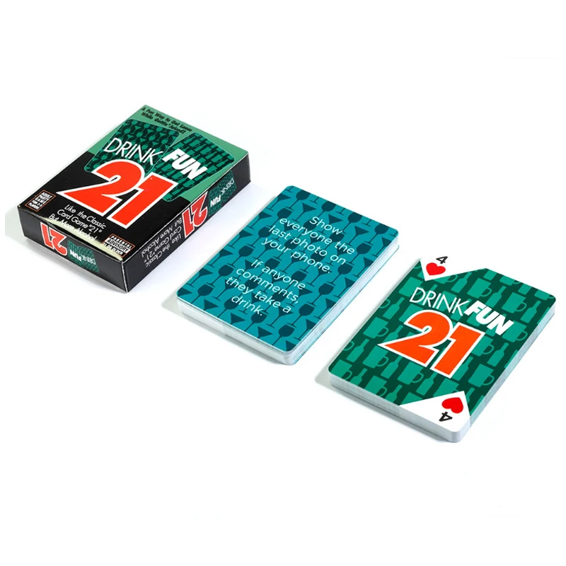 Drink Fun 21 Card Game A Hilarious Drinking Card Game Like The Classic Card Game 21 But More Alcohol 56 Pcs Cards