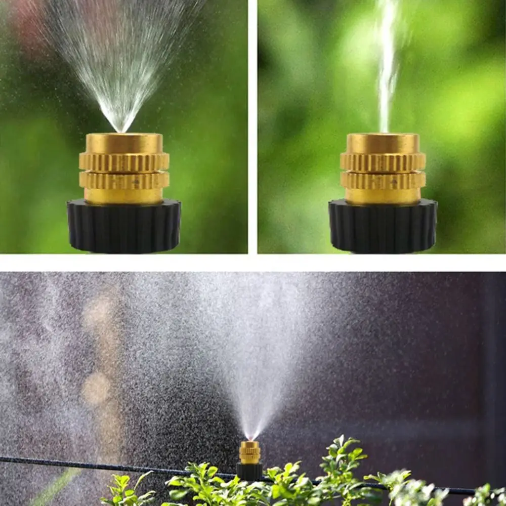 5Pcs Windproof Garden Sprayer Brass Dust Removal Irrigation Nozzles Cooling System Universal Atomizing Misting Nozzle