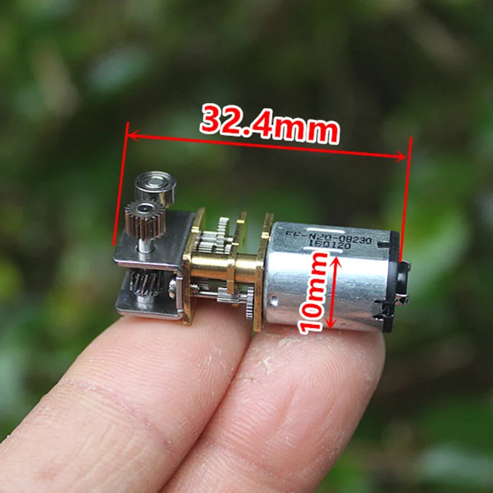 Micro 12mm N20 Metal Gearbox Gear Motor DC 3V 3.7V 5V 22rpm Slow Speed Electric Engine For 3D Printing Pinter Pen Parts