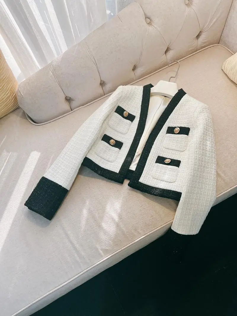 

OL Commute ort Пальто с золотыми пуговицами Ele Ladylike Rich Girl Sle Faionable Tailored Fit Полиэфирная ткань