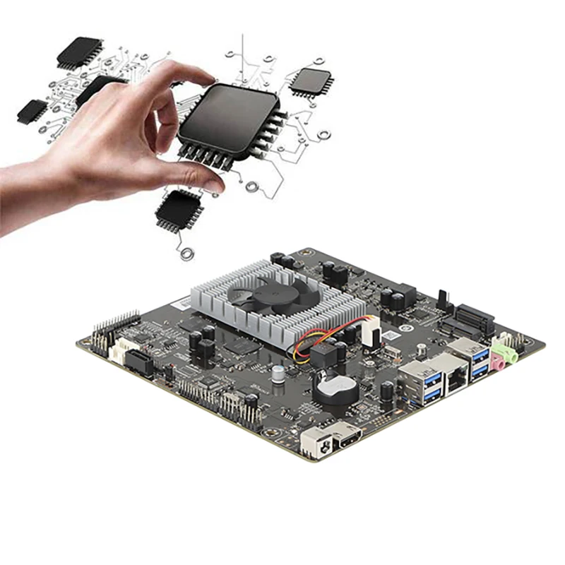 Placa-mãe de controle industrial integrada J4125 Quad-Core e quatro threads