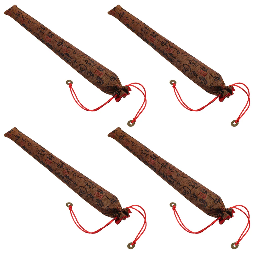 4Pcs Fabric Folding Fan Pouch Soft Lined Protective Cover Bags for Hand Fans Travel Daily Use Decorative Organizer Foldable Fan