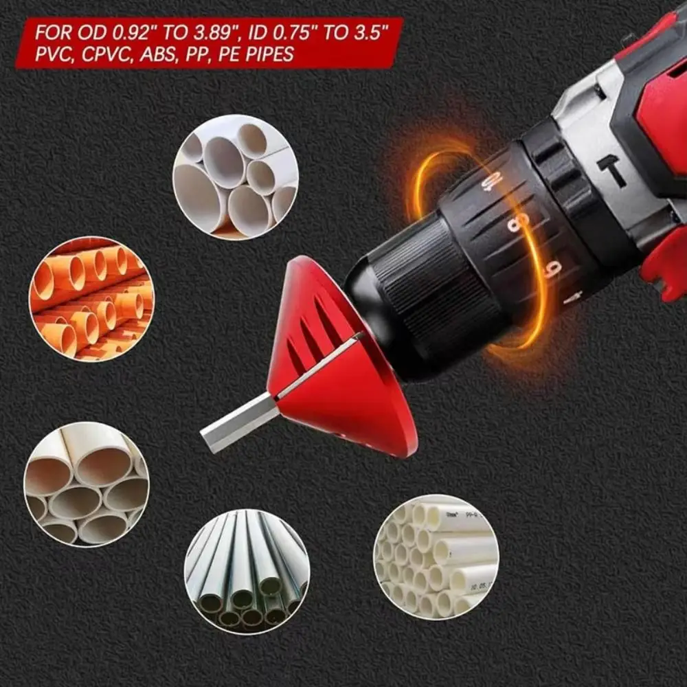 Comfortable Operation PVC Deburring Tool Remove Pipe Burrs Smooth and Seamless Pipe Chamfer Tool Efficient Chamfering