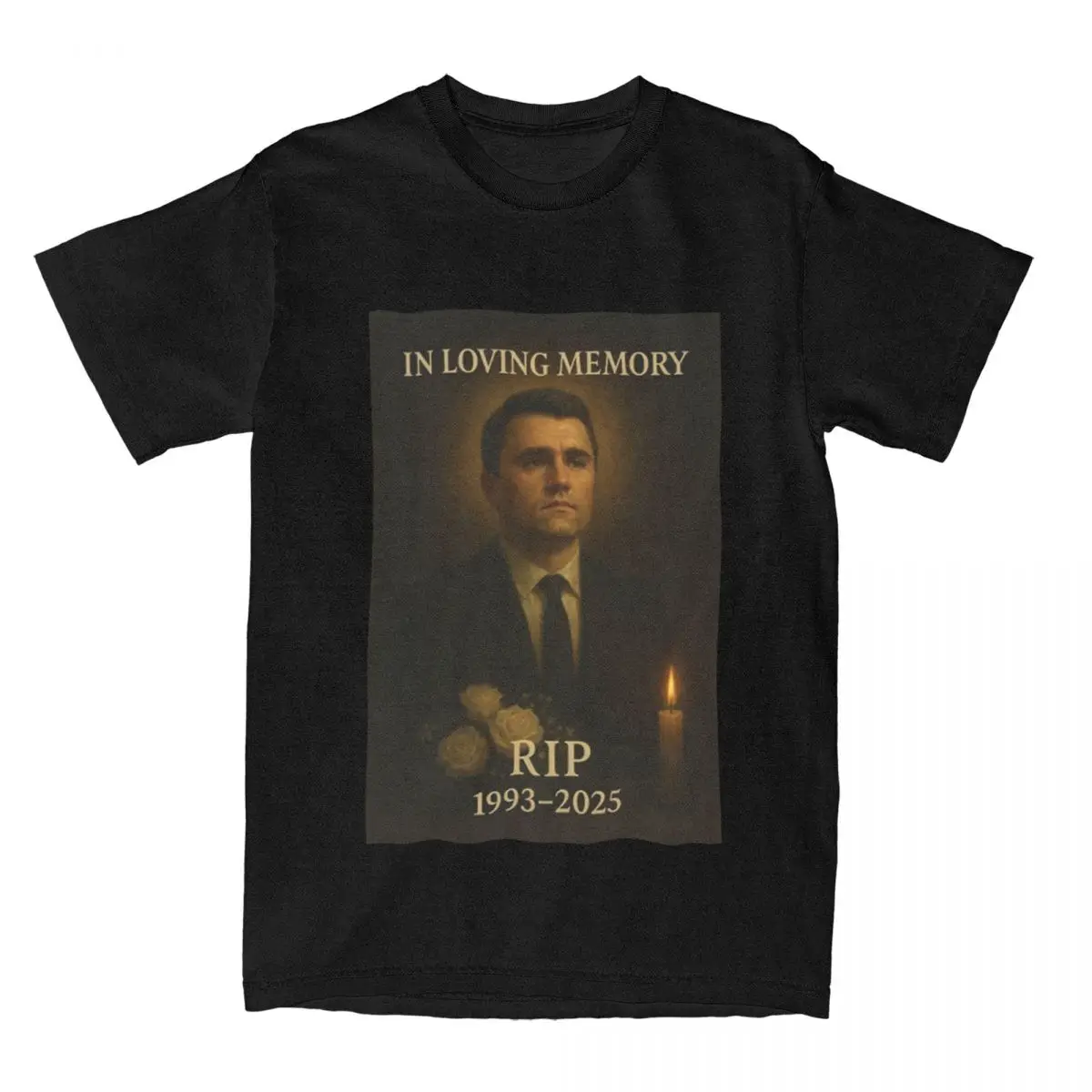 Charlie Kirk Rest In Peace T-Shirts A True Patriot Charlie Kirk Funny Pure Cotton Tee Shirt Round Collar Short Sleeve T Shirts