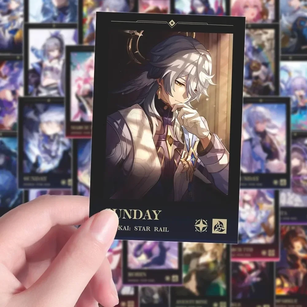 48 шт., игра Honkai Star Rail, наклейки Polaroid для косплея, аксессуары для костюмов аниме, мультяшные украшения, коллекция подарков на Хэллоуин