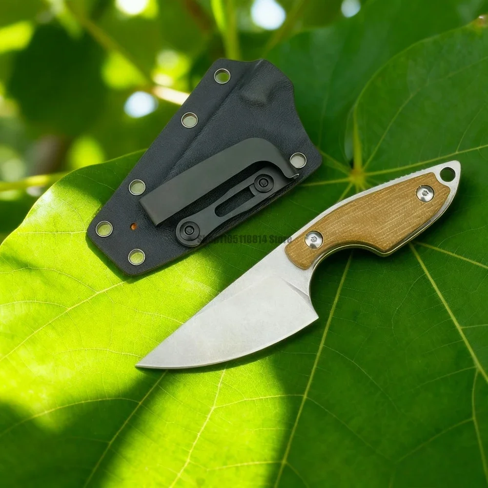 

Fixed Blade Micarta Handle Knife Outdoor Leisure Mountain Climbing Trekking Barbecue Hunting Fishing Camping Hiking EDC Knives
