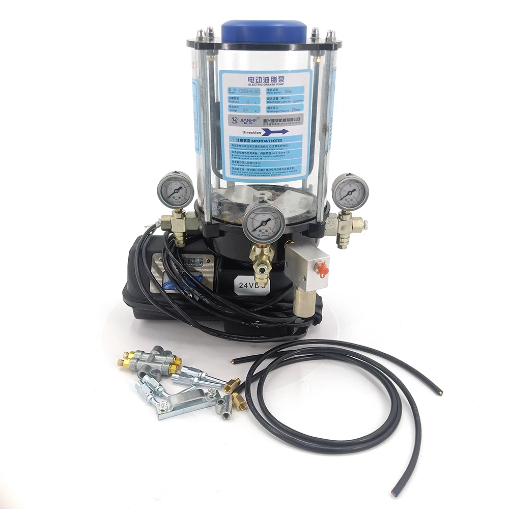 Centralized progressive lubrication configurable filter 3 oil outlets DBS type electric automatic grease pump