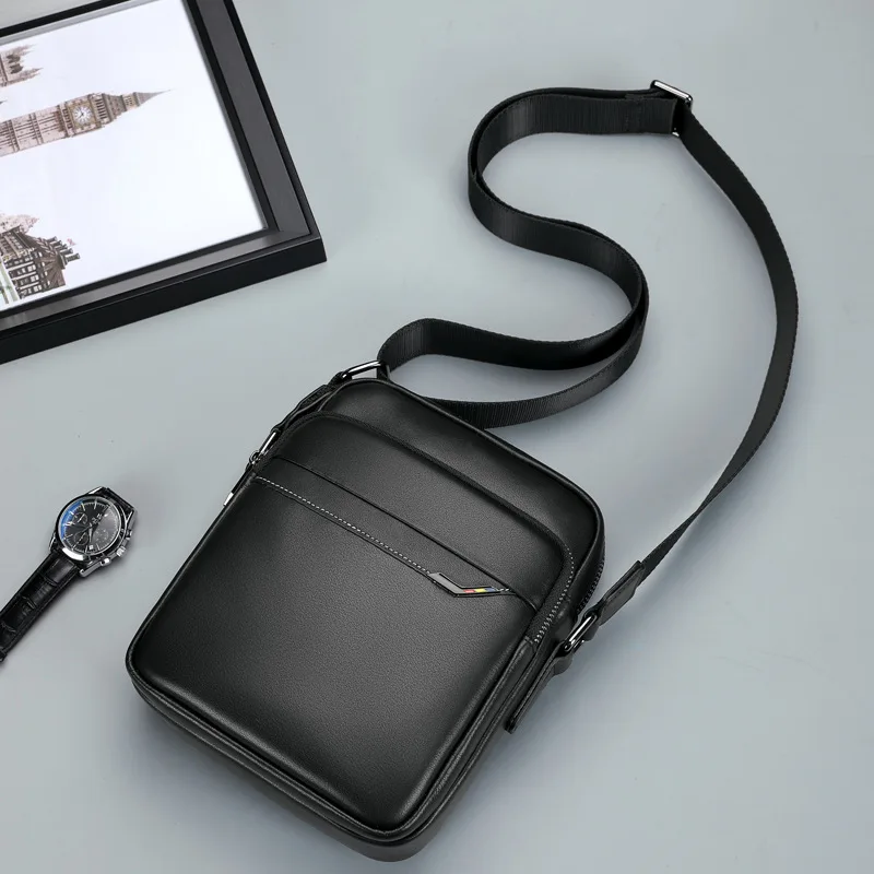 New Single Shoulder Genuine Messenger Bag High-end Feel Lightweight Simple Crossbody Cowhide Leather Daily Travel Small Bag