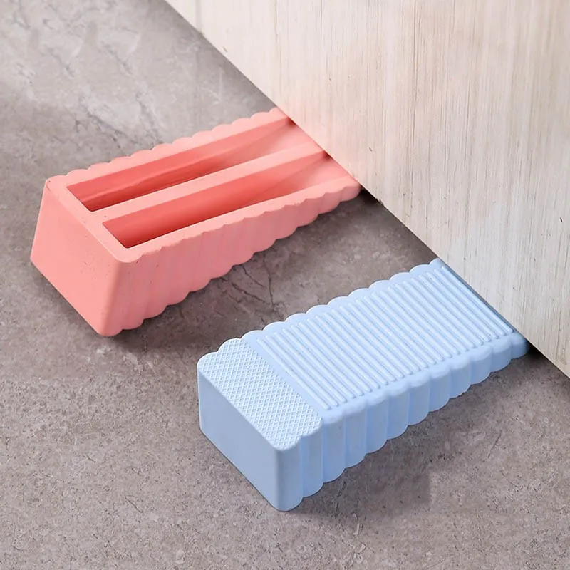 Silicone Door Stopper Safety Door Bottom Protector Removable Door Stopper Household Door Rear Retainer Anti-shock Protection Pad