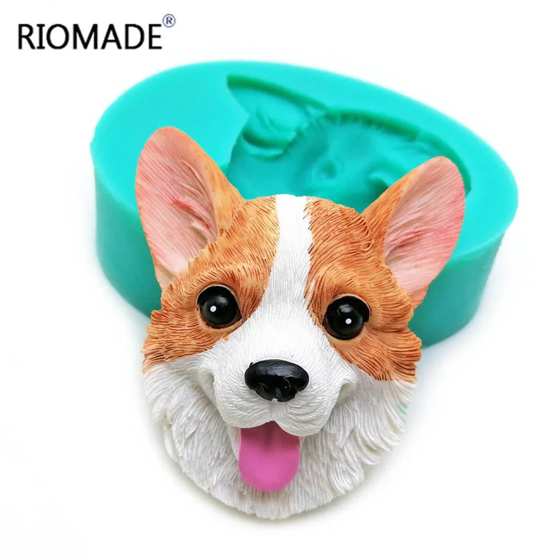 3D-Cartoon-Hund-Silikonform, Fondant-Kuchendekorationswerkzeug, Schokoladen-Cupcake-Dessert-Backform, Epoxidharz-Gießform, Kerzen-Gips-Ornament – Detail 3