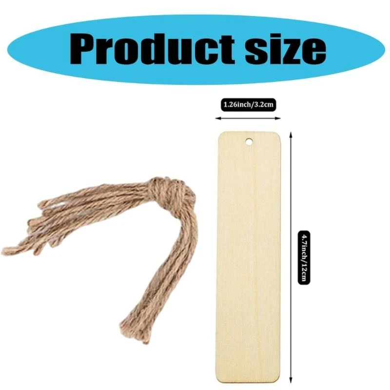 북마크를위한 미완성 목재 북마크 슬라이스 수제 아트 크래프트 그림